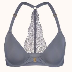 Lively Gray Lace Back Bra